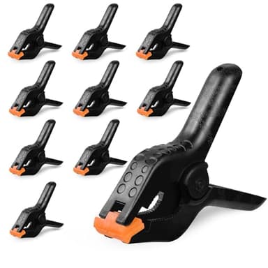 4.5 Inch Spring Clamps Heavy Duty, 10 Pack Spring Clips, Backdrop Clips Clamps for Crafts Woodworking Photography - Image 1