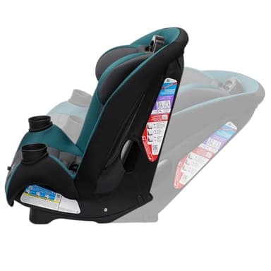 Safety 1st Ellaris 3-in-1 Convertible Car Seat, Slim Fit Design, Rear & Forward-Facing, 5-Position Headrest, 3-Across Fit, Travel-Friendly with Machine-Washable Seat Pad, Peacock Blue - Image 16