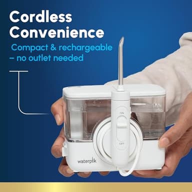 Waterpik ION Professional Water Flosser, Rechargeable and Portable for Teeth, Gums, Braces, 10 Settings, 7 Flossing Tips For Multiple Users And Needs, ADA Accepted, WF-12 White, Packaging May Vary - Image 6