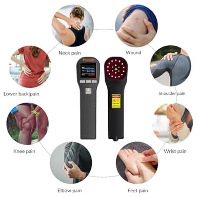 Frovab Red Light Therapy Device, 4x808nm+16x650nm Infrared Light Therapy for Pain, Hand Held Red Light Therapy Device at Home, Red Light Therapy Hand Held Wand for Muscle Body & Shoulder, Black - Image 3