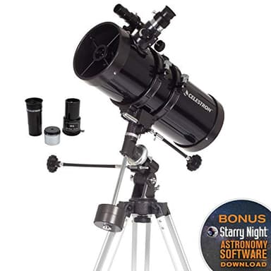 Celestron - PowerSeeker 127EQ Telescope - Manual German Equatorial Telescope for Beginners - Compact and Portable - Bonus Astronomy Software Package - 127mm Aperture - Image 2
