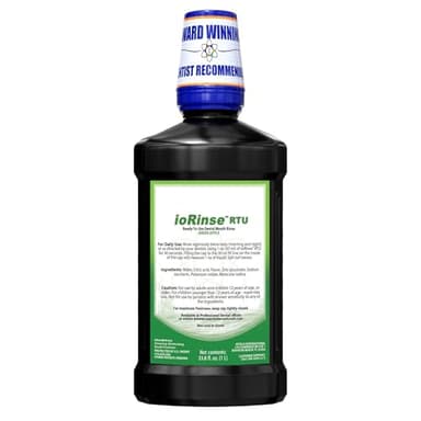 ioRinse Ready-to-Use (RTU) Mouthwash for Fresher Breath, Halitosis Relief, Alcohol-Free, Fluoride-Free and a Professional Clean, Original ioRinse RTU Mouth Wash, Zero Alcohol - Green Apple Flavor, 1L - Image 1