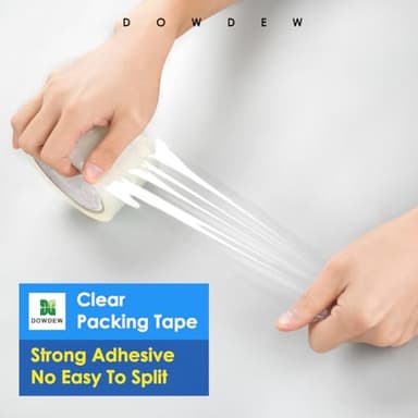 DowDew Clear Packing Tape, [36 Pack] Heavy Duty Packaging Tape 1.88 Inch x 110 Yards Ultra Strong Refill Rolls for Shipping Mailing Moving 3,960 Total Yards - Image 6