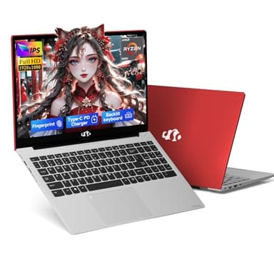 NIMO 15.6" IPS FHD-Gaming-Laptop, AMD Ryzen 5 6600H 6-Cores 660M GPU 16GB DDR5 RAM 1TB SSD(Beat i7-1165G7, Up to 4.5GHz) Computer with 100W GaN Type C Fingerprint Backlit Keyboard Win 11 - Image 1