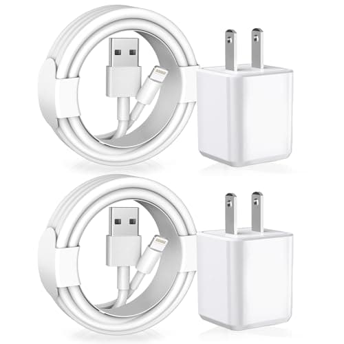 [Apple MFi Certified] iPhone Charger, 2Pack Lightning Cable Apple Charging Cords &Fast Quick USB Wall Charger Travel Block Plug Adapter for iPhone 14/13/12/11 Pro/11/10/XS MAX/XR/8/7/6s/6 Plus - Image 1