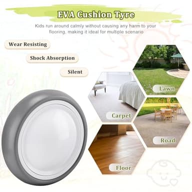 Baby Balance Bike Cute Toys for 1 Year Old Boy and Girl 12-24 Months Toddler Bike Baby Walker Riding Gifts for Boys Girls No Pedal Infant 4 Wheels Baby's First Birthday Gift (Pink) - Image 6