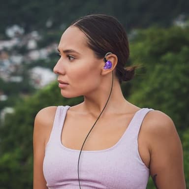 CCZ Melody in ear Monitor Headphones, hifi 1DD 1BA Drivers iem Earphones, Wired Earbuds with Crisp Clear Sound, 3.5mm Corded Earbuds for Singers Musicians Drummer Studio (Purple, without microphone) - Image 6