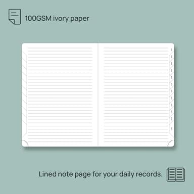 POPRUN 2025-2026 Monthly Planner (A5 8.5" X 6.25"), 18-Month Calendar Book (Jul.25 - Dec.26) with Monthly Tabs, Hardcover, Inner Pocket, 100GSM Thick Paper -Navy Blue - Image 3