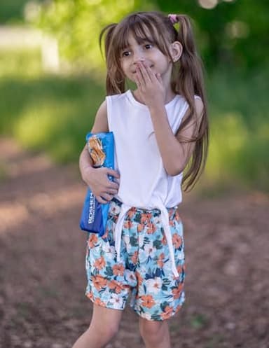 Arshiner Toddler Girls Short Sets Tie Knot Tank Top and Paperbag Waist Shorts Cute Girl Summer Clothing for 2-7 Years - Image 5