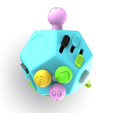 Fidget Dodecagon –12-Side Fidget Toys Cube Relieves Stress and Anxiety Anti Depression Focus Travel Toy Cube for Children and Adults Stocking Stuffers Gifts Idea (B3 Blue Sky) - Image 4