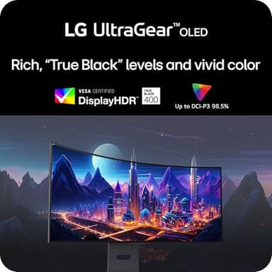 LG ‎32GS95UE 32-inch Ultragear OLED Gaming Monitor UHD 240Hz 0.03ms DisplayHDR True Black 400 AMD FreeSync Premium Pro NVIDIA G-Sync HDMI 2.1 DisplayPort Tilt/Height/Swivel Stand Black - Image 7