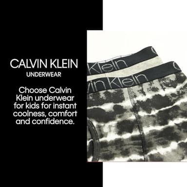 Calvin Klein Boys Little Modern Cotton Boxer Briefs, 5 Pack Black, Grey, White, Light Blue, NavyLarge - Image 5