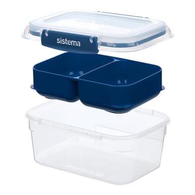 Sistema TO GO Stax Leakproof Food Storage Containers | 1 L | Airtight & Stackable Meal Prep Containers with Lids | Lunch Boxes | BPA-Free | 3 Count - Image 9