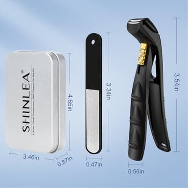 SHINLEA Nail Clippers for Seniors Thick Toenail, Professional Fingernail Toenail Clippers with Catcher, Sharp Wide Opening and Long Handle Nail Cutter for Men Women, Black - Image 7