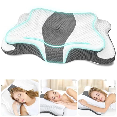 CHxxy Memory Foam Pillows, Cervical Pillow for Neck and Shoulder Pain Relief, Ergonomic Contour Bed Pillow, Soft for Side Sleep Stomach Sleeping and Back Sleeper - Image 1