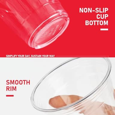 100 pack 16 oz Clear Plastic Cups with Lids, Disposable Iced Coffee Cups with Strawless Sip Lids, Drink Cup for Cold Drinks, Iced Coffee - Image 6