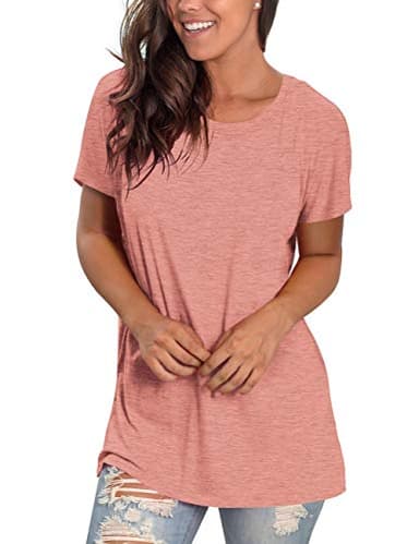 Saloogoe Plus Size Tops for Women Short Sleeve Tshirts Shirts Fasion 2025 Basic Tees Plain T Shirts Casual 2XL - Image 3