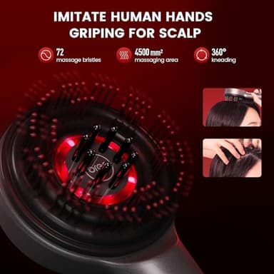 Breo Scalp3 Scalp Massaging Brush, Shiatsu Hair & Scalp Massager with IPX7 Waterproof, Cordless & Portable, Electric for Head, Home Relaxation - Image 2