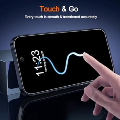 Milomdoi 3 Pack Privacy Screen Protector for iPhone 17 Pro Max [Phone Case Friendly] Accessories Private Film, 3 Pacs Tempered Glass Camera Lens Protector, with Mounting Frame for Apple Anti Spy,Black - Image 6