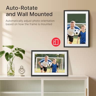 Frameo 10.1" Digital Picture Frame, Smart WiFi Digital Photo Frame with 1280x800 HD IPS Touch Screen 32GB Storage Auto-Rotate Wall Mounted, Share Photos/Videos from Phone Anywhere(Black&White) - Image 6