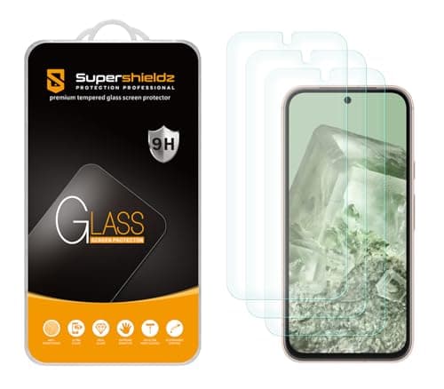 Supershieldz (3 Pack) Designed for Google Pixel 8a Tempered Glass Screen Protector, Anti Scratch, Bubble Free - Image 1