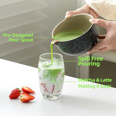 TEANAGOO Matcha Whisk Set Black,7 Pcs Matcha Set,Matcha Kit for Ceremony,Tradition Tea Set for Making Breakfast/Latte,Matcha Whisk Set with Bowl(Chawan)/Whisk and Holder,Gift for Family/Friend - Image 5