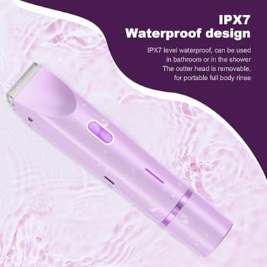 CheckSimple 2025 New Bikini Trimmer for Women,Dermave Bikini Shaver,2-in-1 Electric Razors for Women(Purple) - Image 7