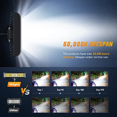 Nilight Side Shooter LED Pods 2PCS 6.5 Inch 60W Flood Spot Beam Combo Light Bar LED Fog Driving Lighting Work Lamp for Truck ATV UTV Boat - Image 6