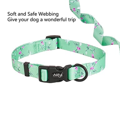 Dog Collar Adjustable Summer Flower Dog Collars with Safety Buckle Soft Comfortable Pet Collar for Small Medium Large Dogs - Image 4