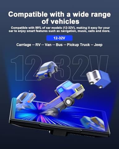 Avylet 8.1'' Wireless Apple Carplay Screen for Car, Android Auto with Backup Camera, Portable Car Stereo Touchscreen with OTA/GPS Navigation/Mirror Link/Voice Control/Bluetooth/AUX/FM/WiFi - Image 9