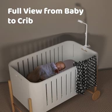 NETVUE Peekababy Baby Camera with Wireless Audio, Adjustable Crib Mount Monitor, Works via 2.4GHz Wi-Fi for Wide Coverage & Stable Connection, Smart App, Two-Way Talk (White) - Image 6