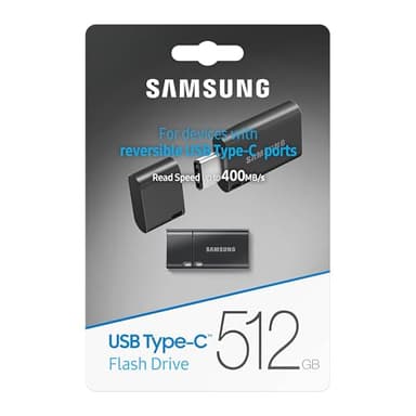 Samsung Type-C 512GB USB 3.2 Gen 1 Flash Drive, 400MB/s, External Memory and Storage for Computers, Mobile Devices, MUF-512DA4/AM, Gray, 2024 - Image 3