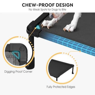Veehoo Chew Proof Elevated Dog Bed - Durable Raised Dog Training Platform, Agility, Ideal for Large Dogs - Indoor/Outdoor, CWC2420CP - Image 3