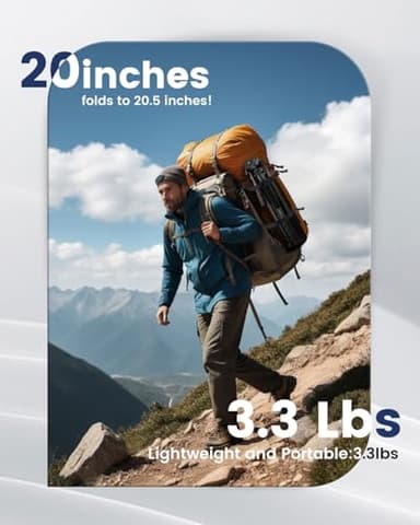 CAMBOFOTO 73" Camera Tripod and Monopod, Professional Aluminum Tripod Stand for Mirrorless Camera/DSLR/Cell Phone/Camcorder/GoPro, with Phone Holder and Travel Bag (Black) - Image 4