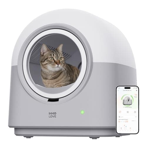 ABRCT Self-Cleaning Litter Box Automatic Electronic Hands-Free Smart Robot self Cleaning Litter Box - Large 60L Capacity, Safe Anti-Pinch,with Deodorizer and Liner,for Multiple Cats (Grey Pro) - Image 1