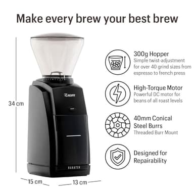 Baratza Encore Coffee Grinder ZCG485BLK, Black - Image 3
