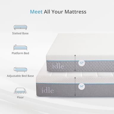 EGOHOME 14 Inch Queen Mattress in a Box, Gel Infused Memory Foam Mattress with Cooling Cover, Medium Firm for Back Pain Relief, Foam Made in USA, Fiberglass Free, CertiPUR-US Certified, 60”x80”x14” - Image 9