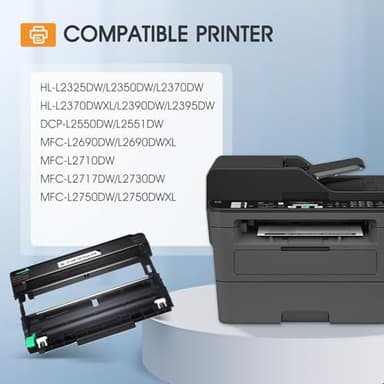 DR730 DR-730 Drum Unit 2-Pack Compatible Replacement for Brother Drum DR730 DR-730 DR 730 for MFC-L2710DW MFC-L2750DW HL-L2395DW HL-L2370DW DCP-L2550DW MFC-L2750DWXL Printer (Black，Not Toner) - Image 6