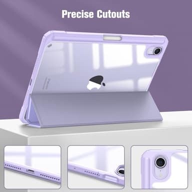 Fintie Hybrid Slim Case for iPad Mini 7 (A17 Pro, 7th Generation) 2024 / iPad Mini 6 (6th Gen) 8.3 Inch, [Built-in Pencil Holder] Shockproof Cover Clear Transparent Back Shell, Fantasy Ombre - Image 9