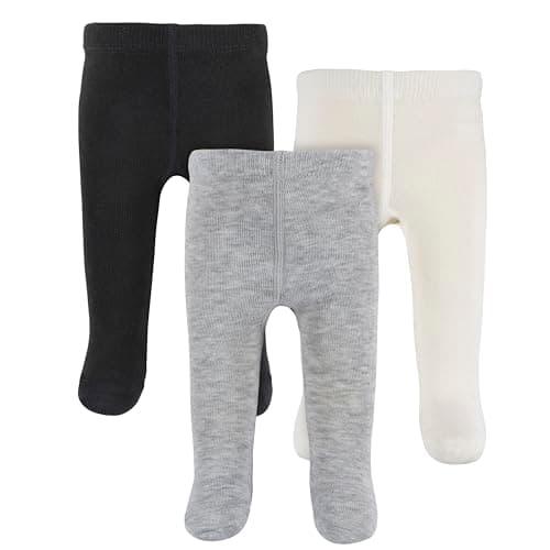 Gerber Baby Girls' Toddler Footed Sweater Knit Tights, Grey Heather, 2T-3T - Image 1