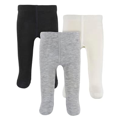 Gerber Baby Girls' Toddler Footed Sweater Knit Tights, Grey Heather, 2T-3T - Image 1