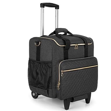 LUXJA Rolling Teacher Bag with Laptop Compartment and Detachable Dolly, Multifunctional Rolling Teacher Tote Bag (Patent Pending), Black - Image 8