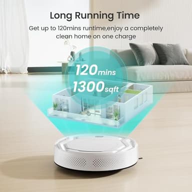 Lefant Robot Vacuum with Remote- Super Thin, Powerful Suction, Quiet,120 Mins Runtime, Self-Charging Robotic Vacuum Cleaner, APP/Voice/WiFi/Alexa Control, Ideal for Pet Hair and Hard Floor - Image 7