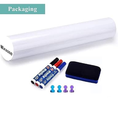 Warasee Magnetic Dry Erase Whiteboard Sticker, 24" x 39" Stick on Whiteboard for Wall, Dry Erase Board Peel and Stick for Kids, Office, Home, with Marker, Eraser and Magnets (Adhesive Backing) - Image 5