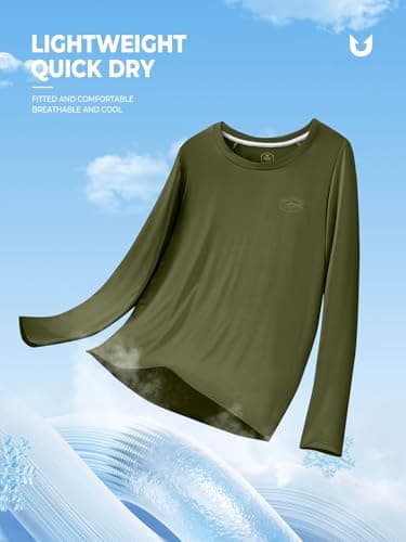 NORTHYARD Men's Sun Protection Shirts Long Sleeve Swim Beach Rash Guard SPF UV UPF 50+ Fishing T-Shirt Quick Dry Lightweight ArmyGreen XL - Image 5