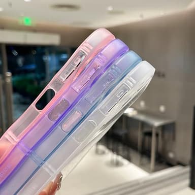 ZTOFERA for Samsung Galaxy A16 4G/5G Case 6.7",Cute Curly Wave Case with Star Glitter,Clear Shiny Bling Soft TPU Shockproof Phone Protective Cover for Women Girls-Pink - Image 7