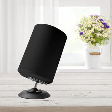 shinar Metal Desktop Speaker Stands,Table Desk Stand Compatible with Sonos Era 100 with Adjustable Swivels up to 360° / Tilts -70° / +70° Table Mount Holder Accessories for Sonos 100 (Black) - Image 7
