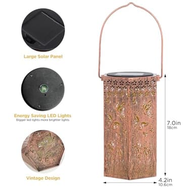 Styleonme Butterfly Lover Solar Light, Mother's Day Lantern Gift for Mom Grandma Women Sister, Hanging Image Butterflys Lanterns, Yard Corridor Garden Decor, Thanksgiving Day, Birthday Gifts - Image 4