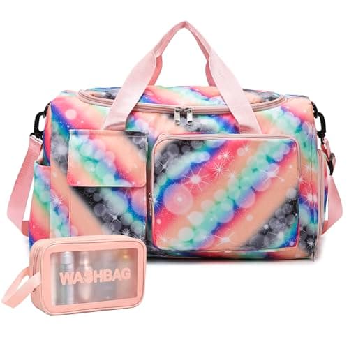 Small Gym Bag for Women, Travel Duffle Bag Carry On Weekender Bag with Shoe Compartment - Image 1