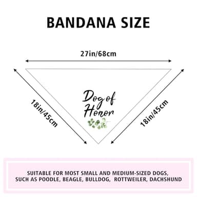 Dog of Honor Dog Bandana White Dog Bandana Engagement Gift Funny Dog Bandana Wedding Photo Prop Pet Scarf Accessories for Pet Dog Lovers Gifts - Image 5
